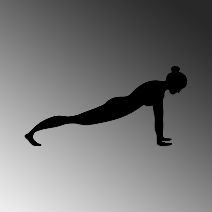 Wallity Yoga 7 Escultura de pared de metal negra Wallity Yoga 7 Escultura de pared de metal negra